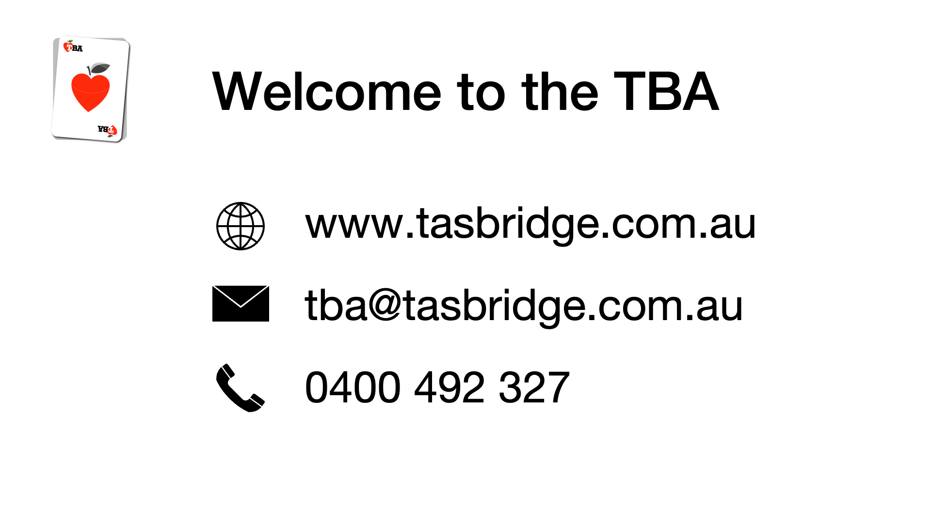 Slide show welcome slide